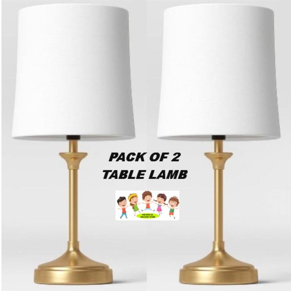 2 - Metal Gold Stick Mini Lamp - Threshold